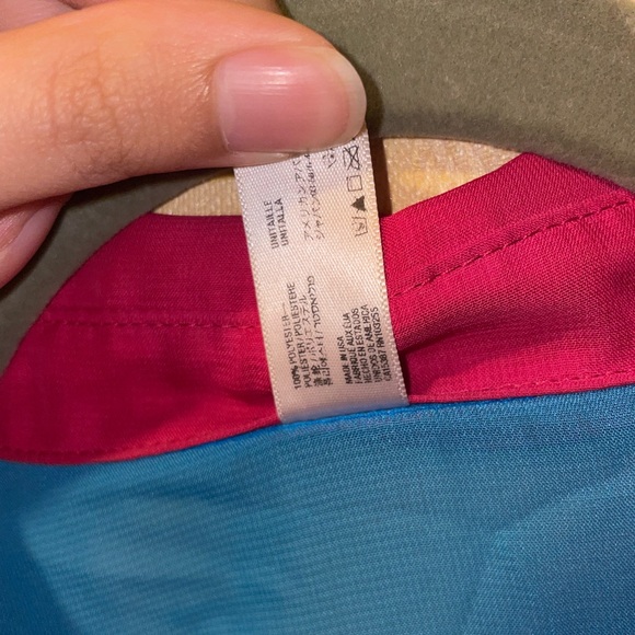 AMERICAN APPAREL Color Block Chiffon Shirt - Picture 5 of 8